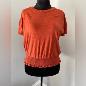 Sanctuary Rusty Burnt Orange Top - Size Large - NWT